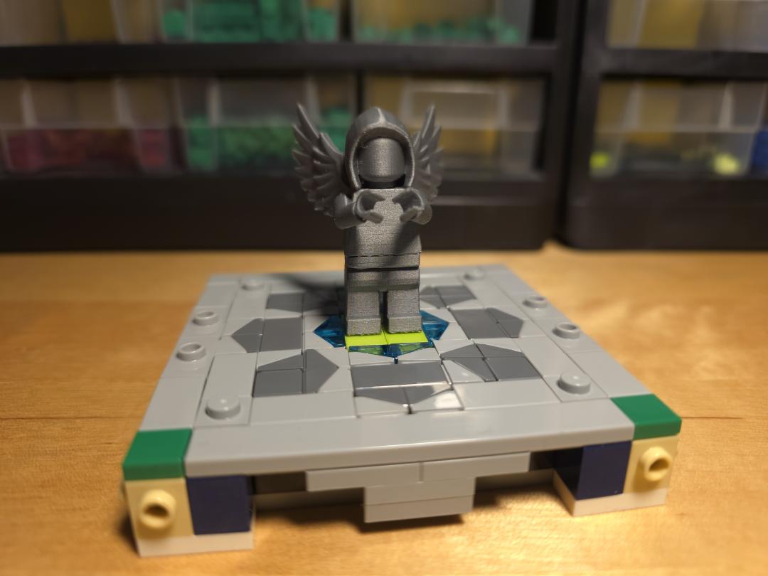 Anemo statue in LEGO style