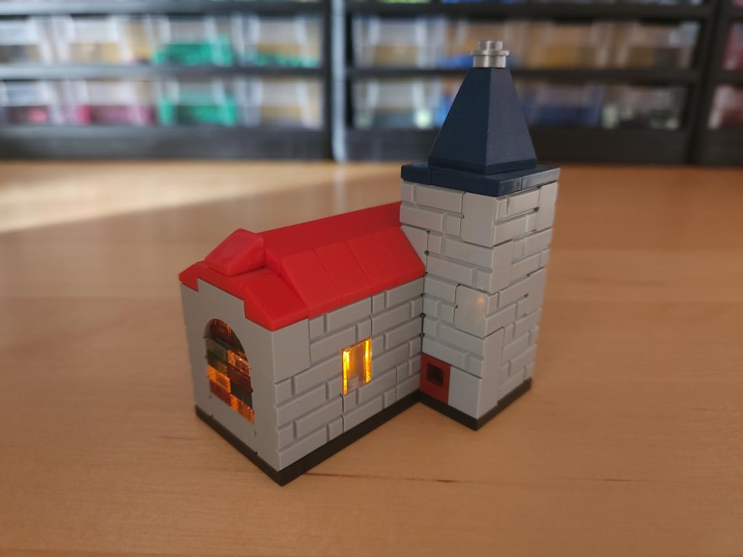 Illuminated church