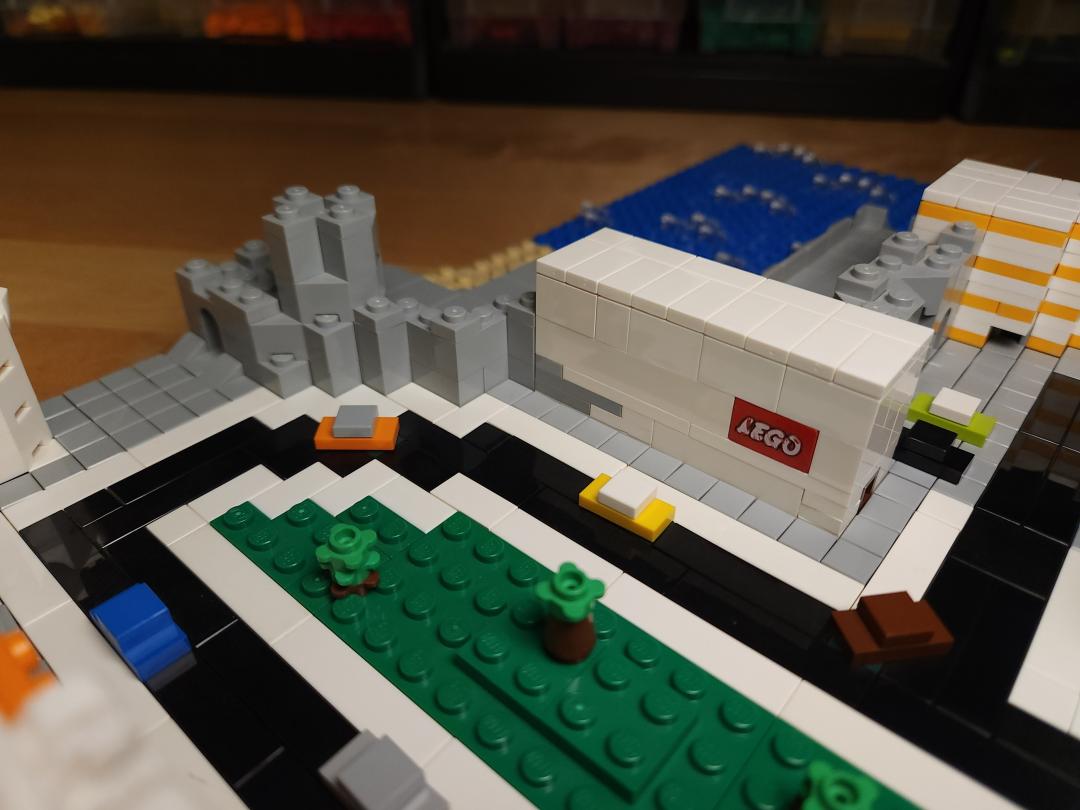 LEGO store with city wall