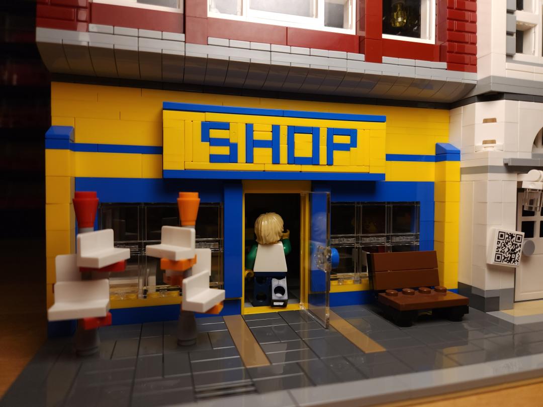 Entrance from the store